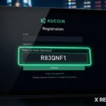 Your Definitive Guide to the KuCoin Bonus Referral Code "R83QNF1" Giao diện trang đăng ký KuCoin với ô nhập mã giới thiệu R83QNF1 được làm nổi bật chuyên nghiệp.