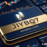 Maximize Your Crypto Trading with Phemex Bonus Referral Code "JIYBQ7" Biểu trưng sàn giao dịch Phemex cùng biểu ngữ chứa mã giới thiệu JIYBQ7 chuyên nghiệp