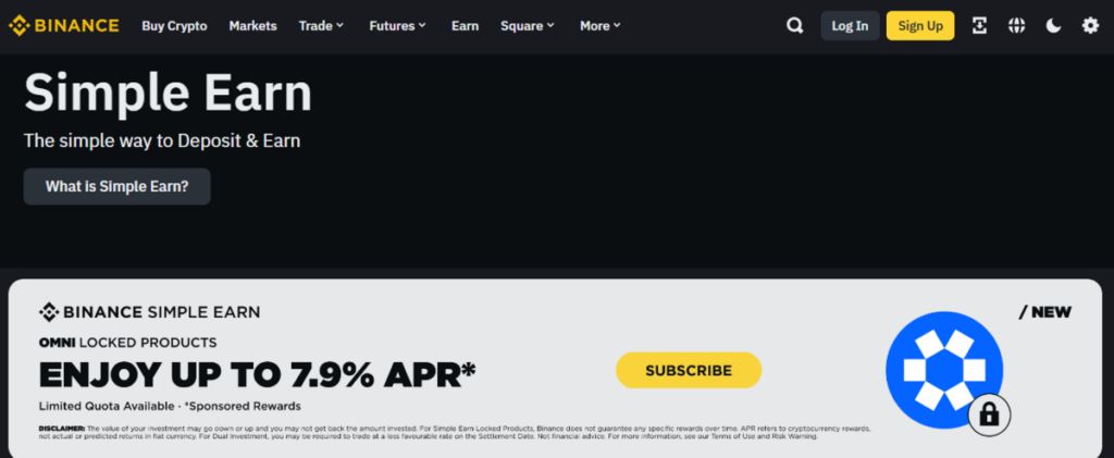 Binance Simple Earn
