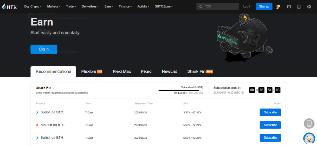 HTX Earn - Start easily and earn daily