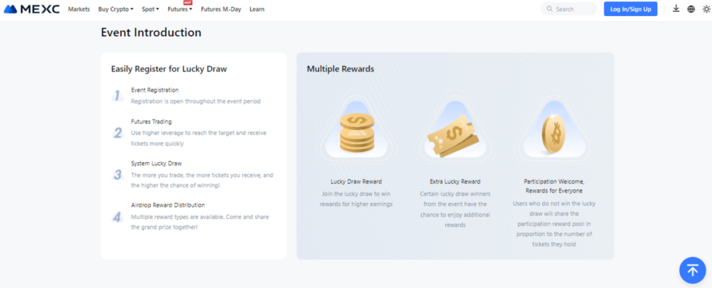 Multiple Rewards on MEXC website