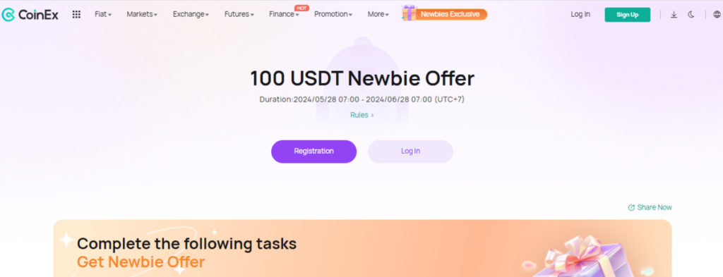 100 USDT Newbie Offer