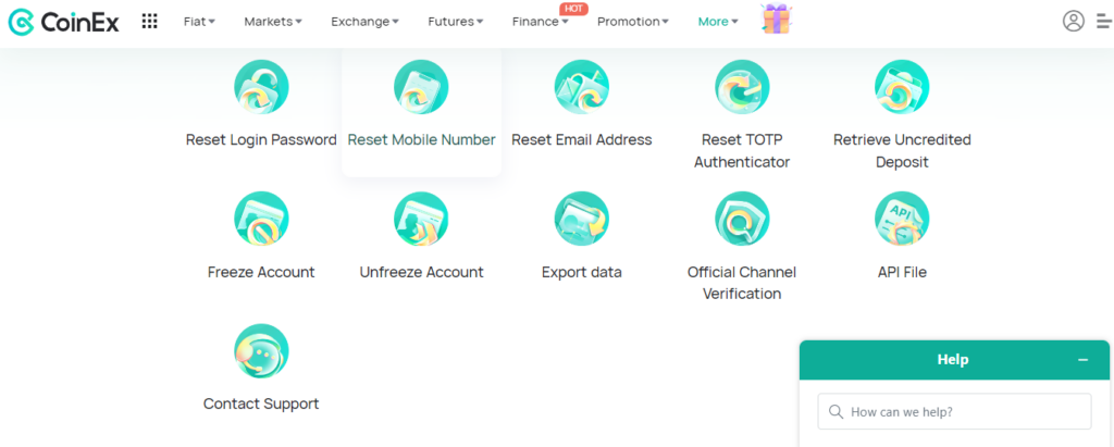 CoinEx Help Center - Self Services