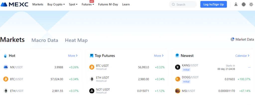 MEXC markets