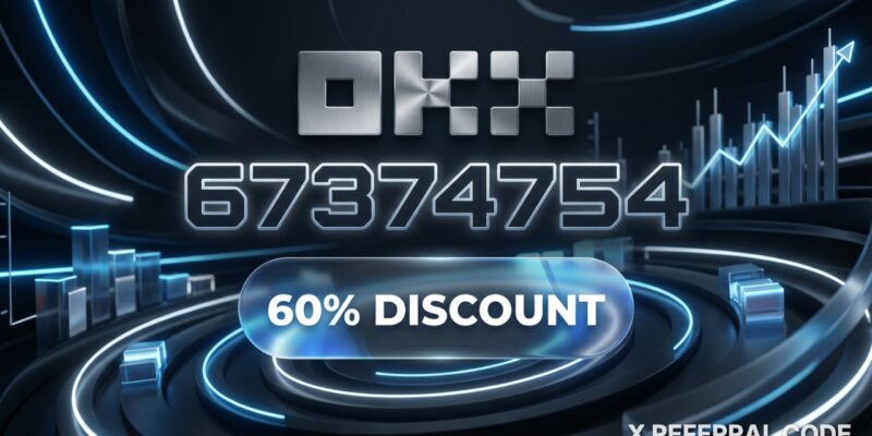 Banner mã giới thiệu OKX '67374754' với ưu đãi giảm phí giao dịch lên đến 60% chuyên nghiệp.